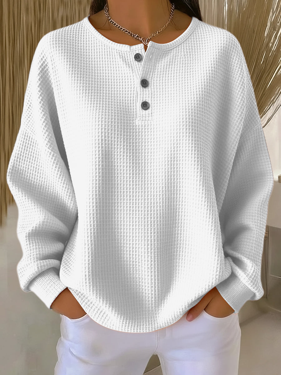 Anne | Henley de Punto Waffle