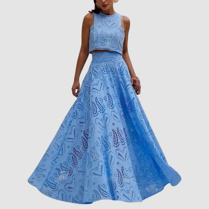 Conjunto Sofisticado de Dos Piezas Tallie – Conjunto Elegante de Dos Piezas para el Verano Chic