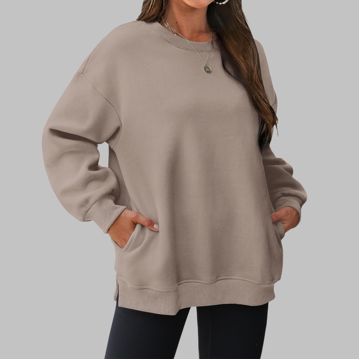 Medgi | Suéter de manga larga oversized con cuello redondo
