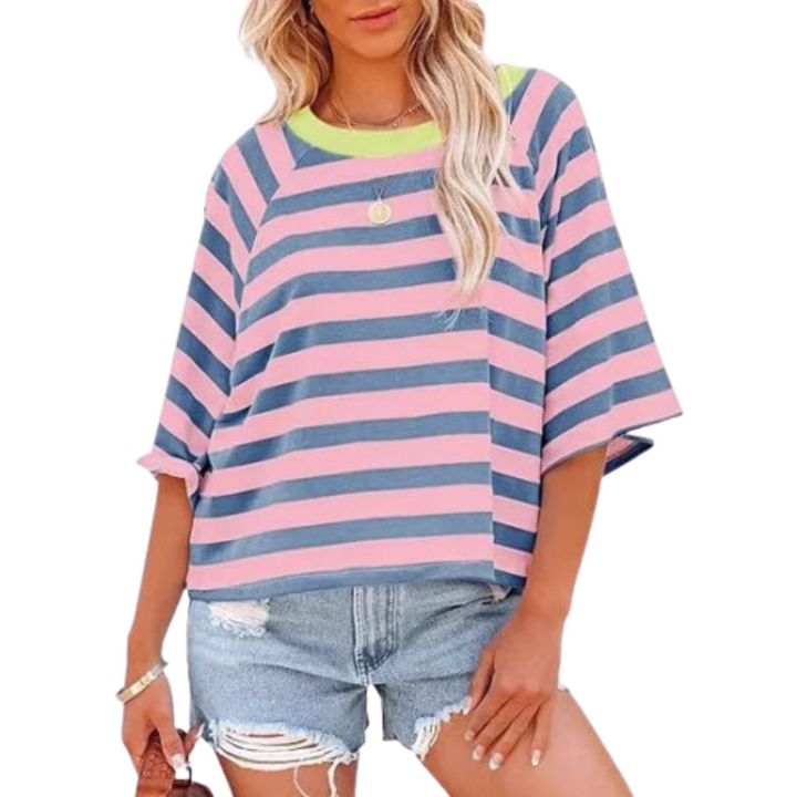 Maosie | Top de Verano de Cuello Redondo Holgado y a la Moda