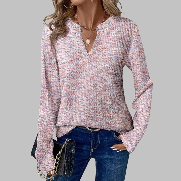 Shuka | Blusa de Manga Larga con Escote en V para Mujeres