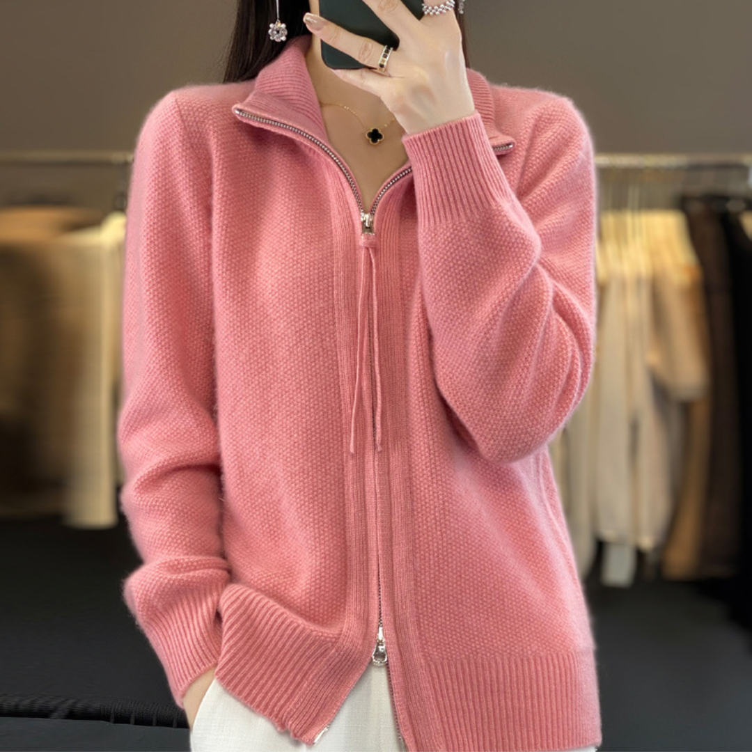 Katrina | Cardigan Minimalista con Cremallera