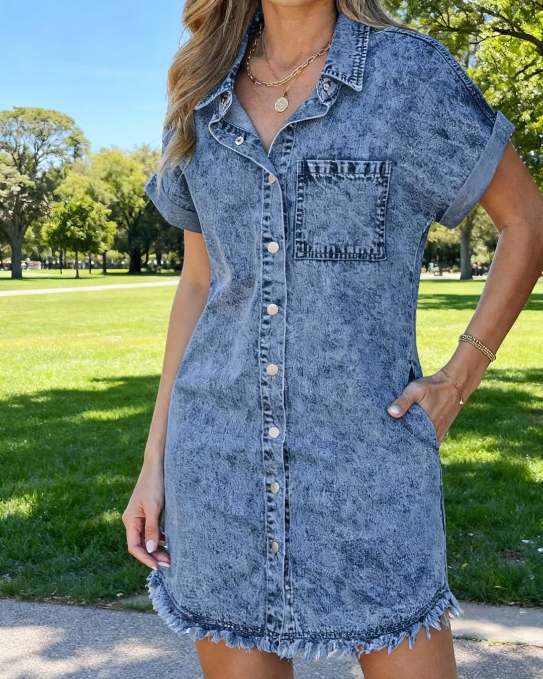 Agustina | Vestido Camisero de Jean