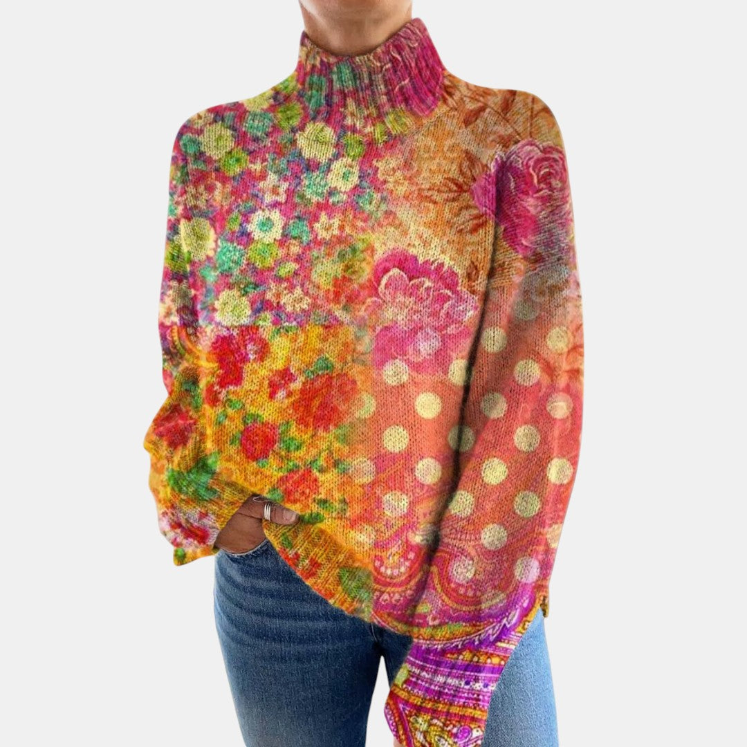 Amèlia | Suéter Cuello Alto Floral