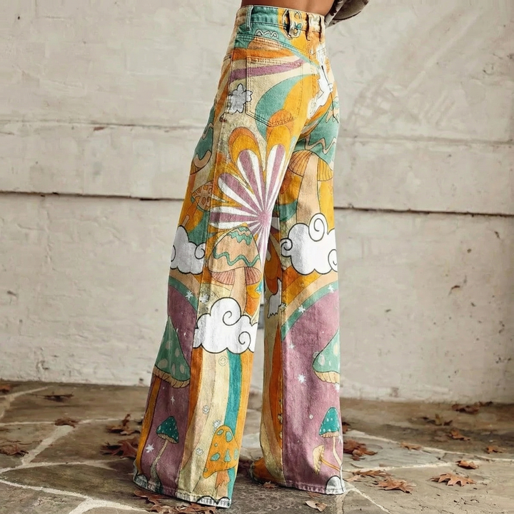 Daniela | Pantalones Anchos Boho Casual