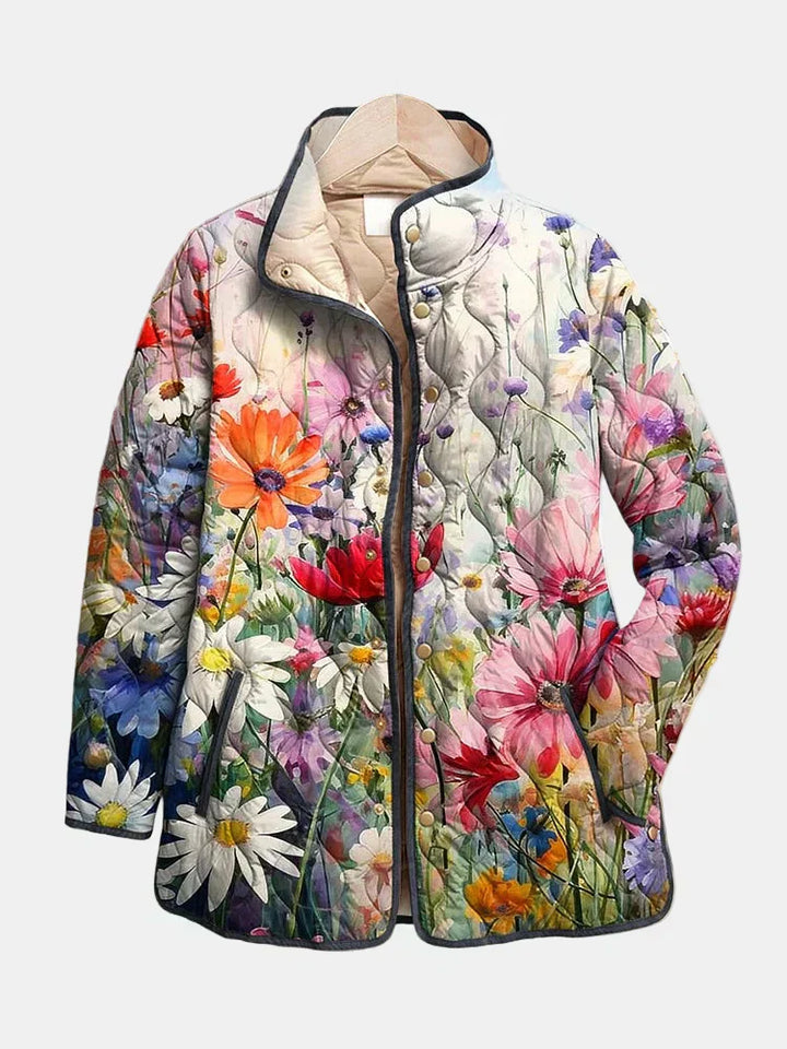 Kaia | Encantadora Chaqueta Acolchada de Estampado Floral Vintage