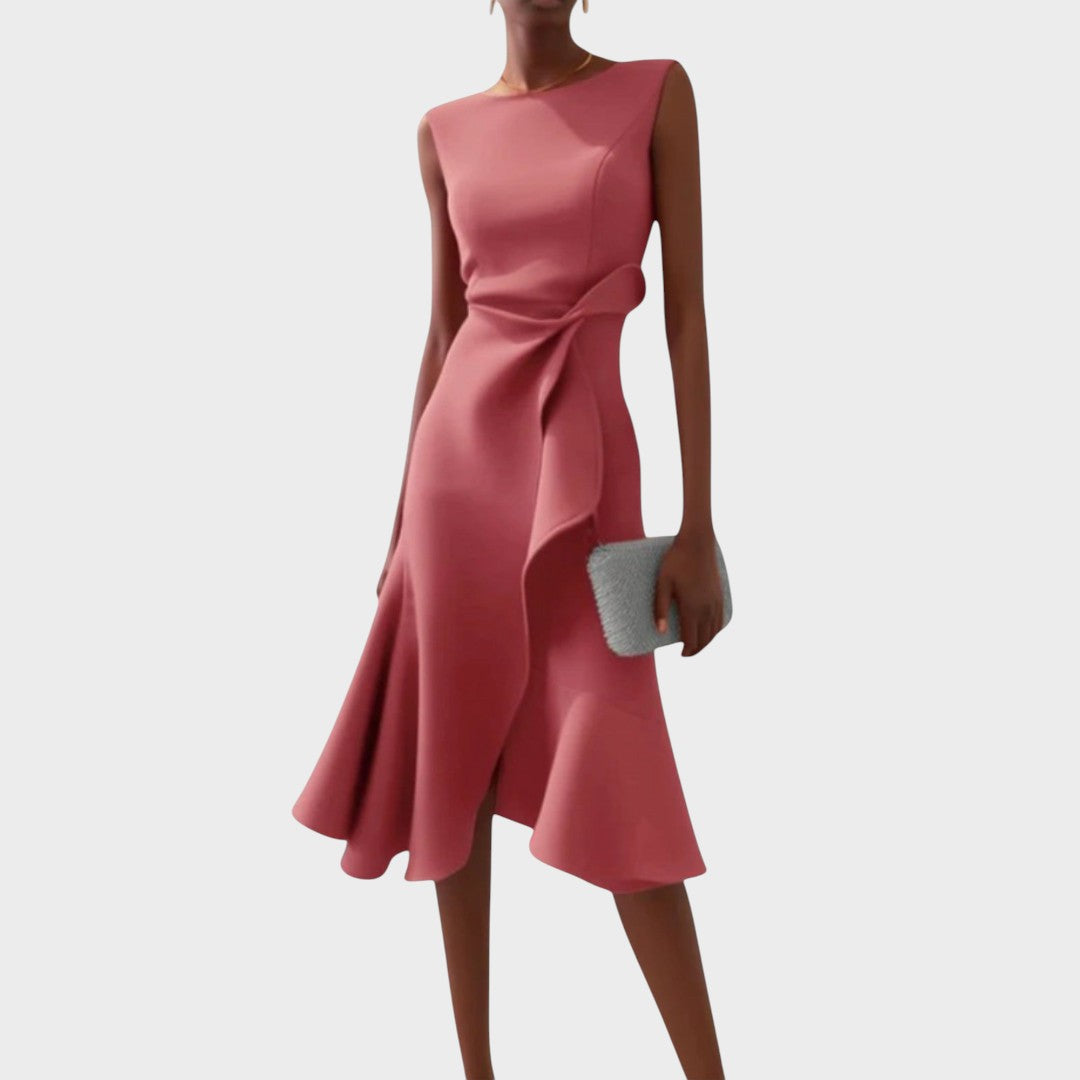 Pía | Vestido Drapeado Corte A