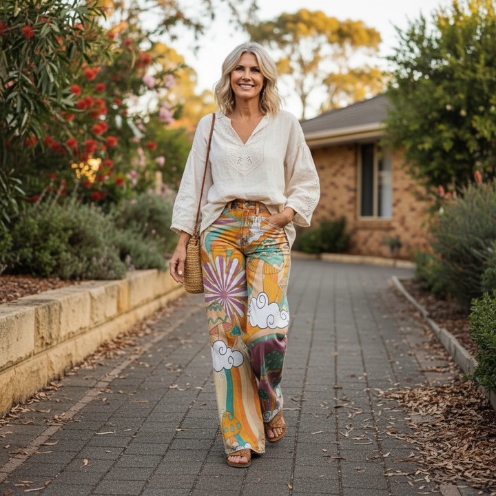 Daniela | Pantalones Anchos Boho Casual