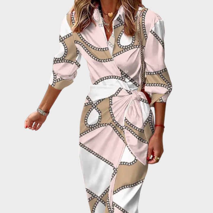 Verónica | Vestido Largo Camisero Cruzado