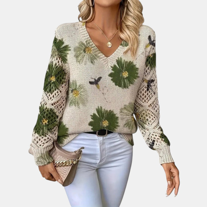 Leilani | Suéter Floral de Punto