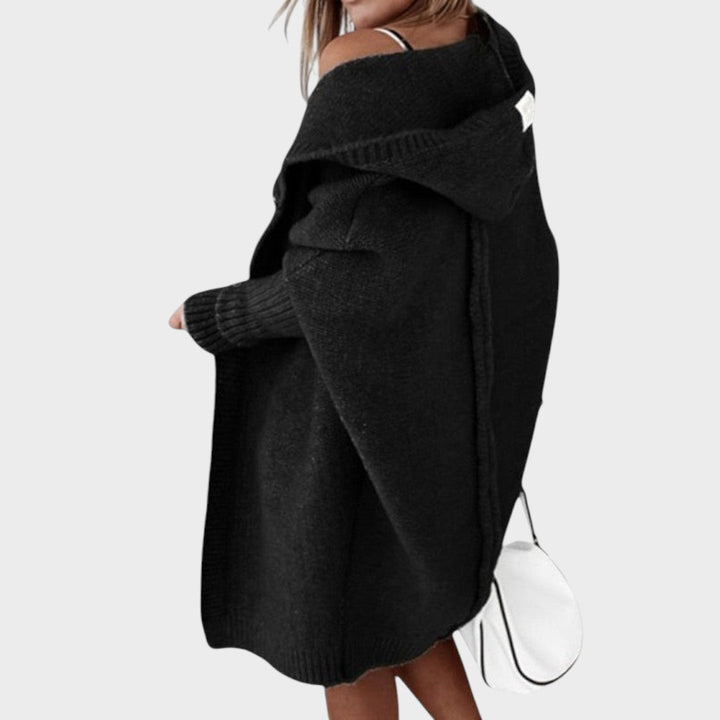 Leticia | Cárdigan de Punto con Capucha Oversize