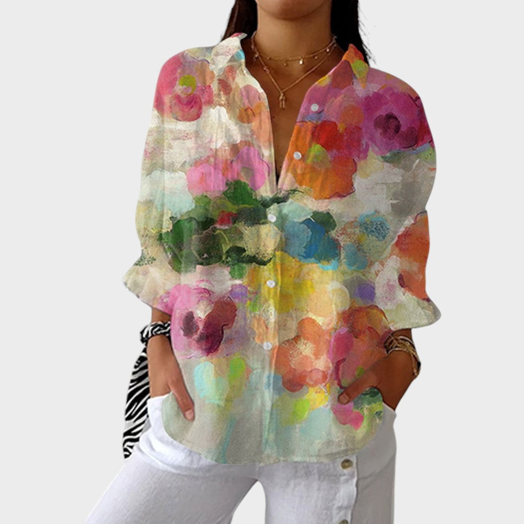 Carina | Blusa Camisera Estampada