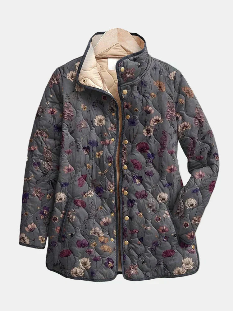 Niva | Chaqueta Acolchada con Estampado Floral Vintage