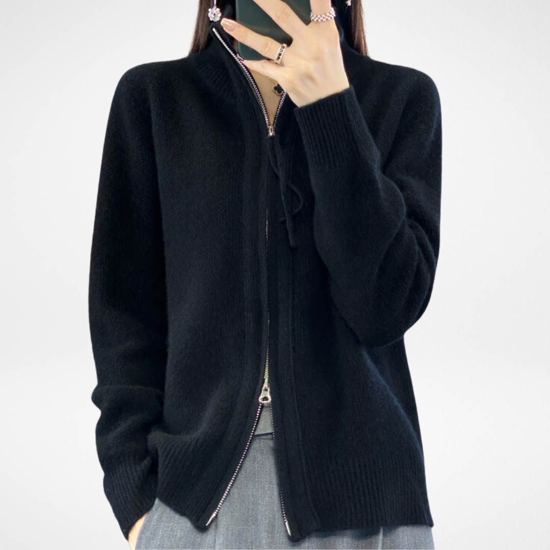 Katrina | Cardigan Minimalista con Cremallera