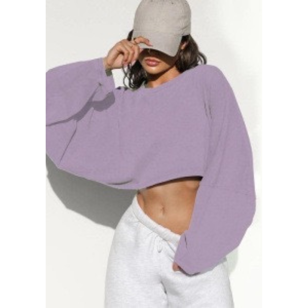 Skye | Sudadera recortada casual para mujeres