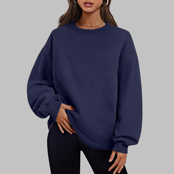 Medgi | Suéter de manga larga oversized con cuello redondo