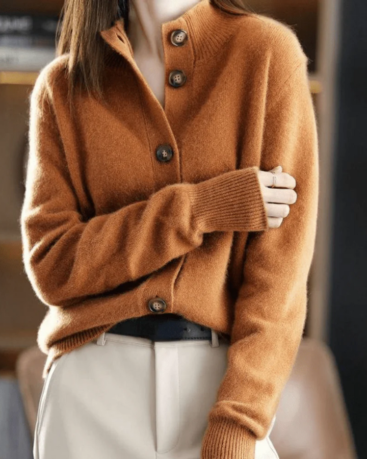 Claire | Cárdigan de Cachemira en Estilo Retro