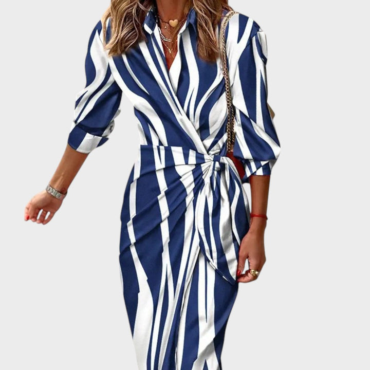 Verónica | Vestido Largo Camisero Cruzado