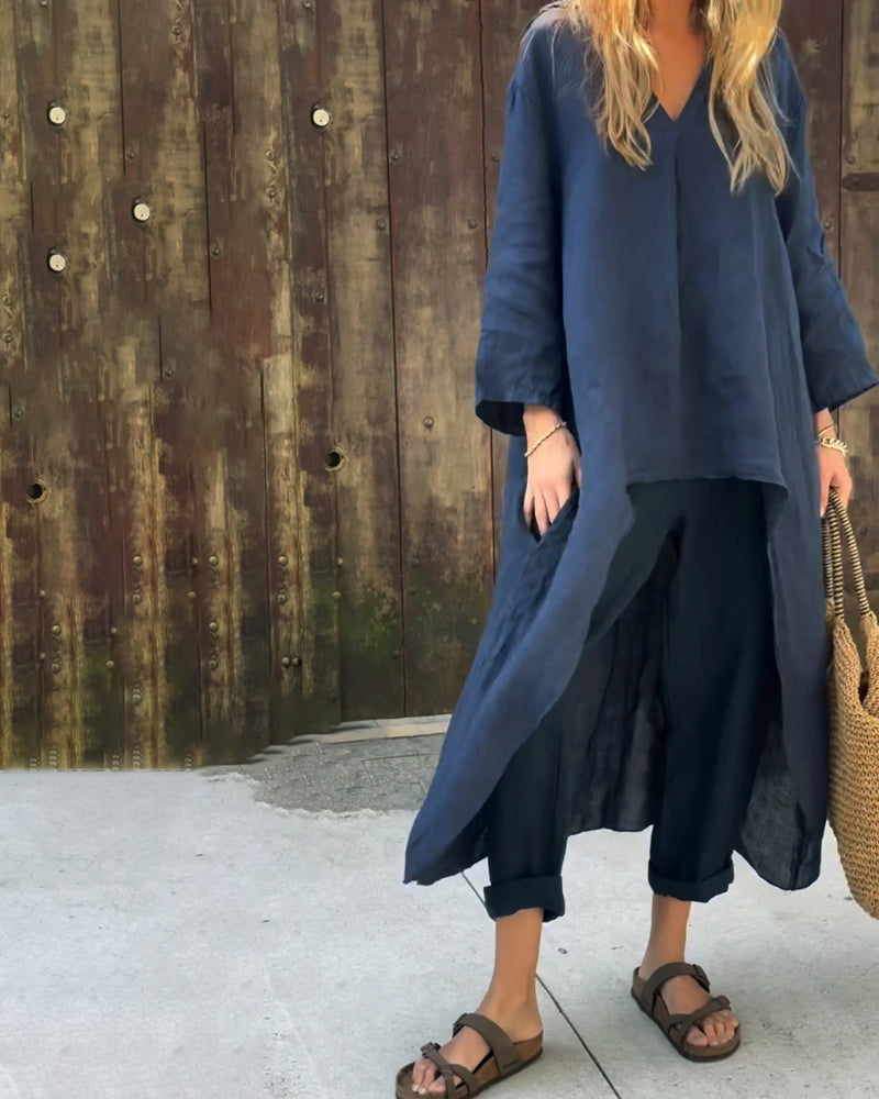 Carolyn | Conjunto Chic y Cómodo – Top Coordinado y Pantalones de Corte Relajado