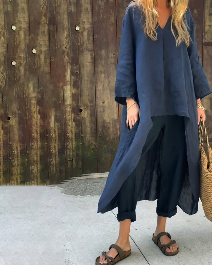 Carolyn | Conjunto Chic y Cómodo – Top Coordinado y Pantalones de Corte Relajado