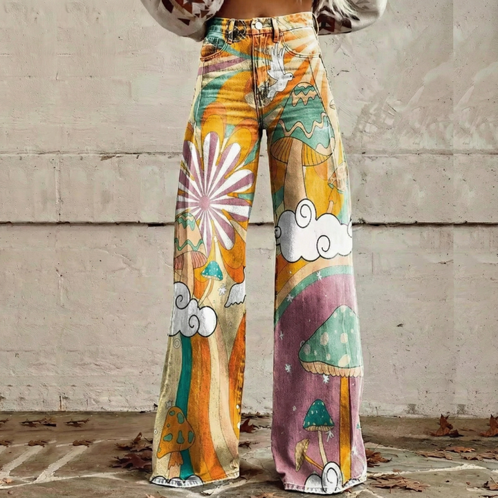 Daniela | Pantalones Anchos Boho Casual