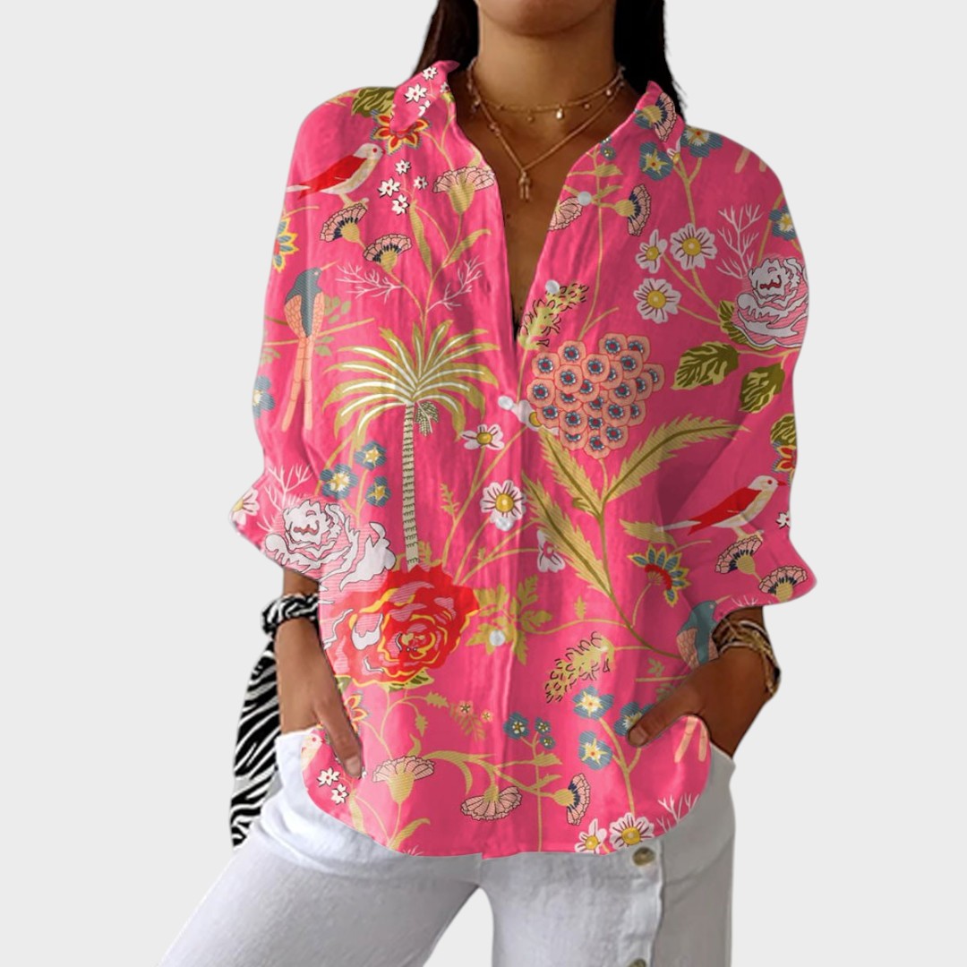 Elba | Blusa Camisera Tropical