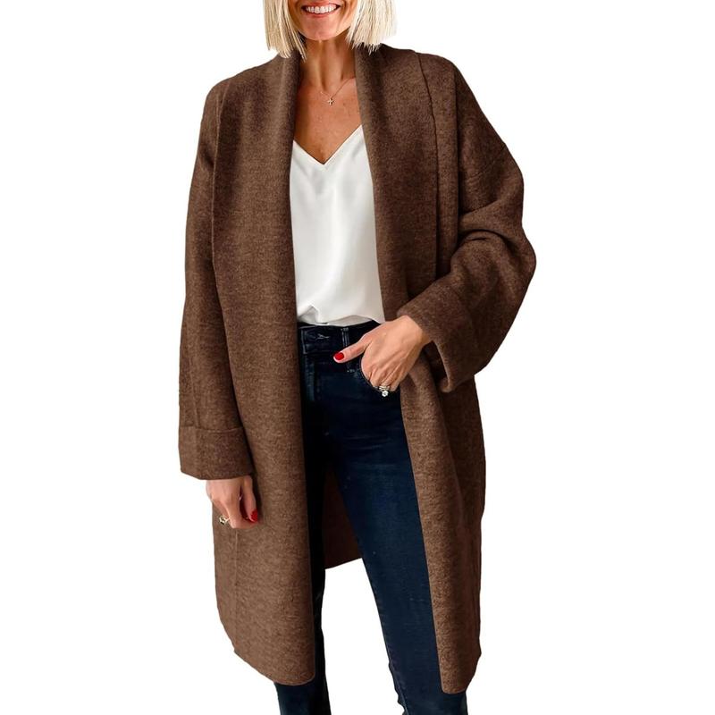Oliviene | Cárdigan Largo Oversized Abierto y Cómodo