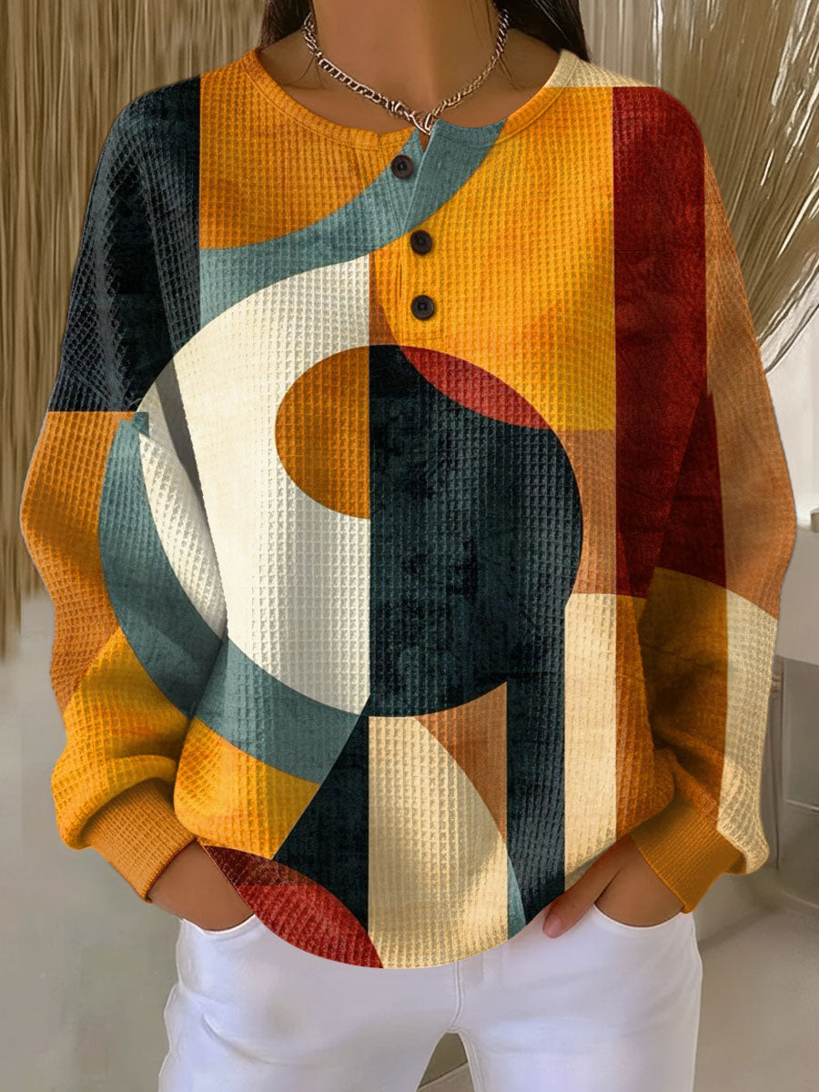 Beatriz | Suéter con Botones y Diseño Waffle
