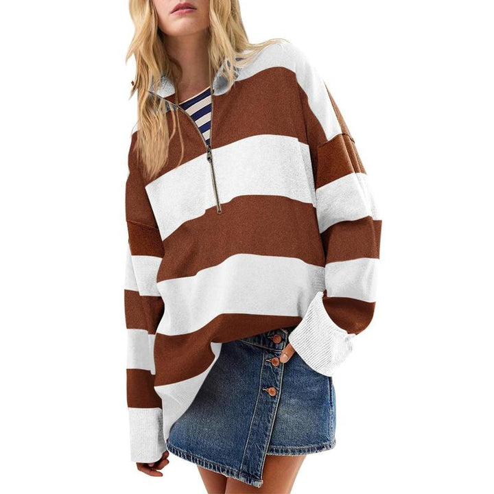 Autumn | Suéter de Cuello Alto Oversized Estiloso con Detalle de Media Cremallera