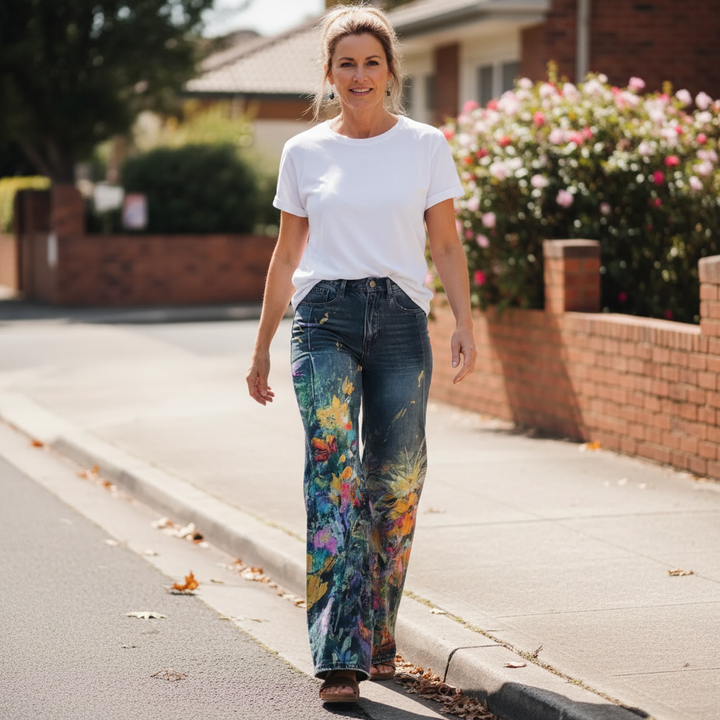 Nadia | Pantalones de Pierna Ancha Boho Chic