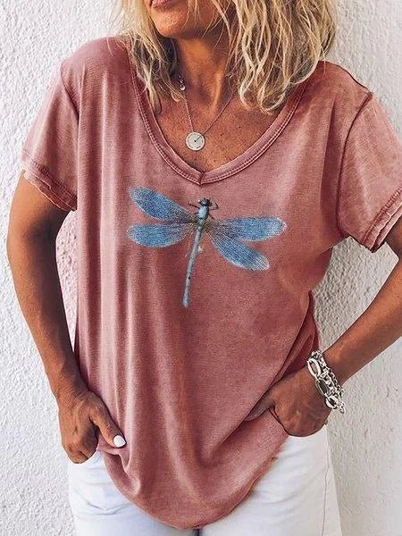Ágata | Remera Estampada con Escote en V