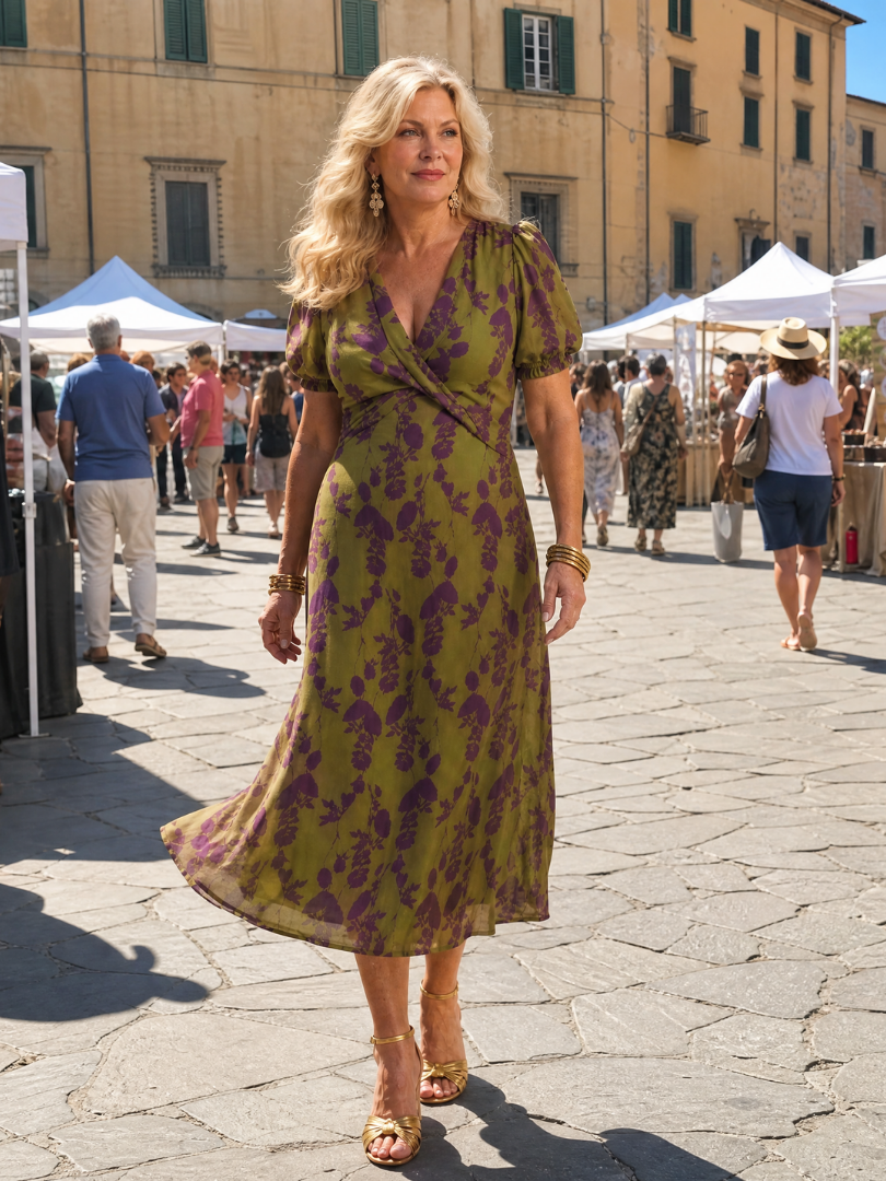 Celina | Vestido Midi Floral Relajado