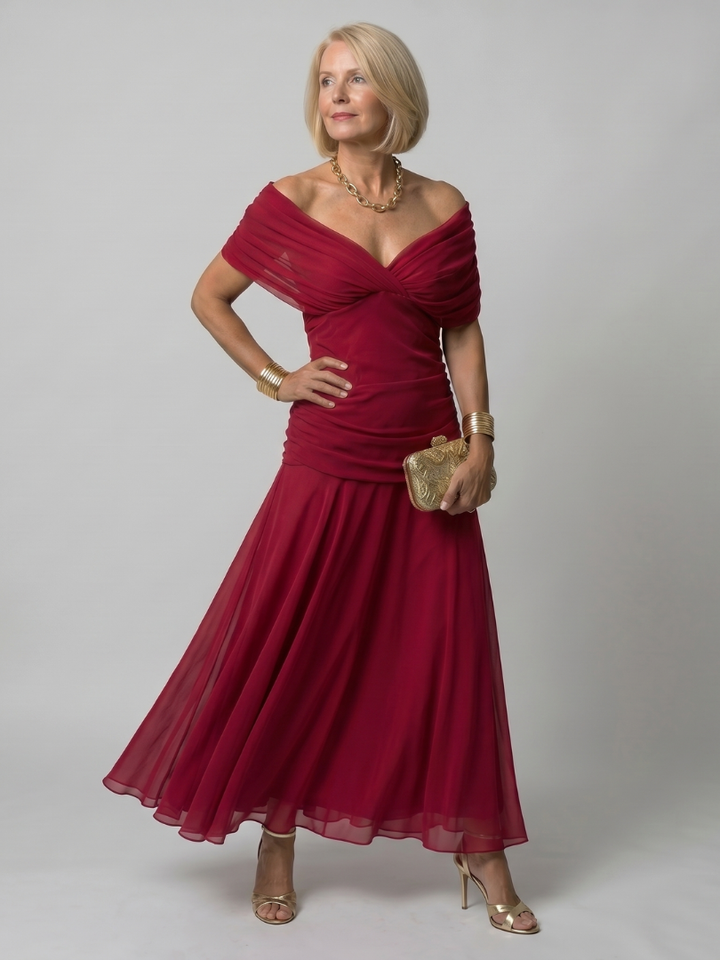 Abril | Vestido Midi Off Shoulder
