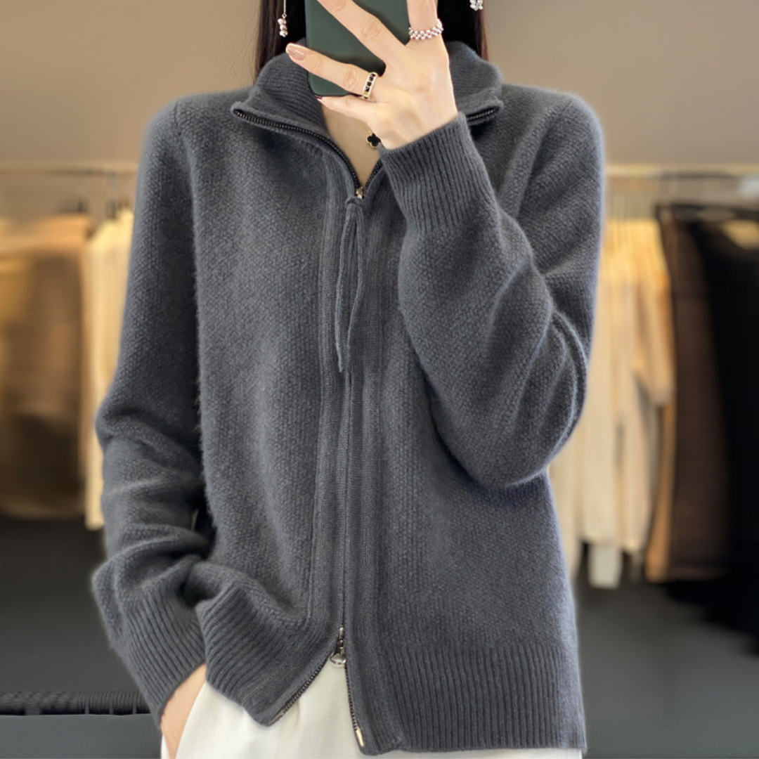 Katrina | Cardigan Minimalista con Cremallera