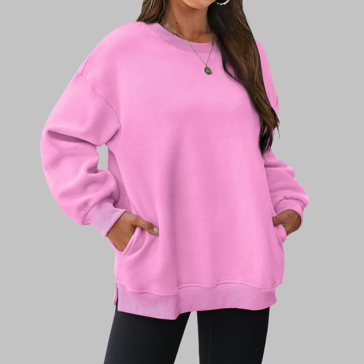 Medgi | Suéter de manga larga oversized con cuello redondo