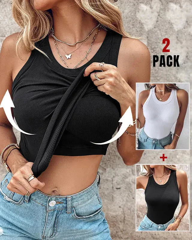 Dasha | Camiseta sin mangas con sujetador incorporado (Paquete de 2)