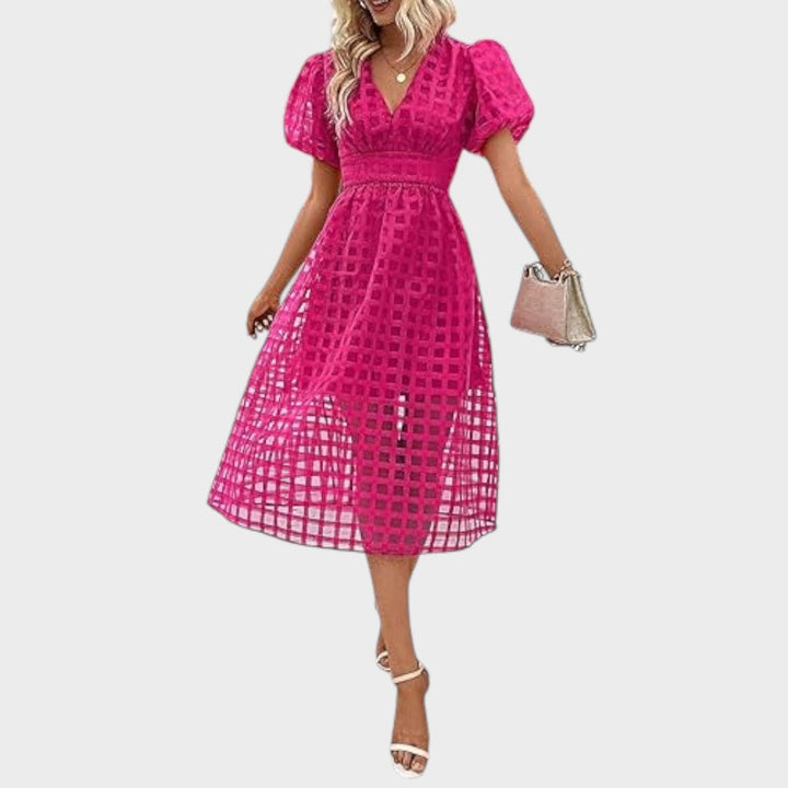 Julia | Vestido de Encaje con Mangas Campana
