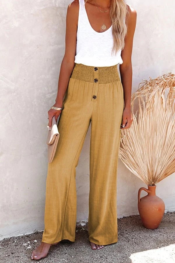 Riana | Pantalón Suelto de Cintura Alta