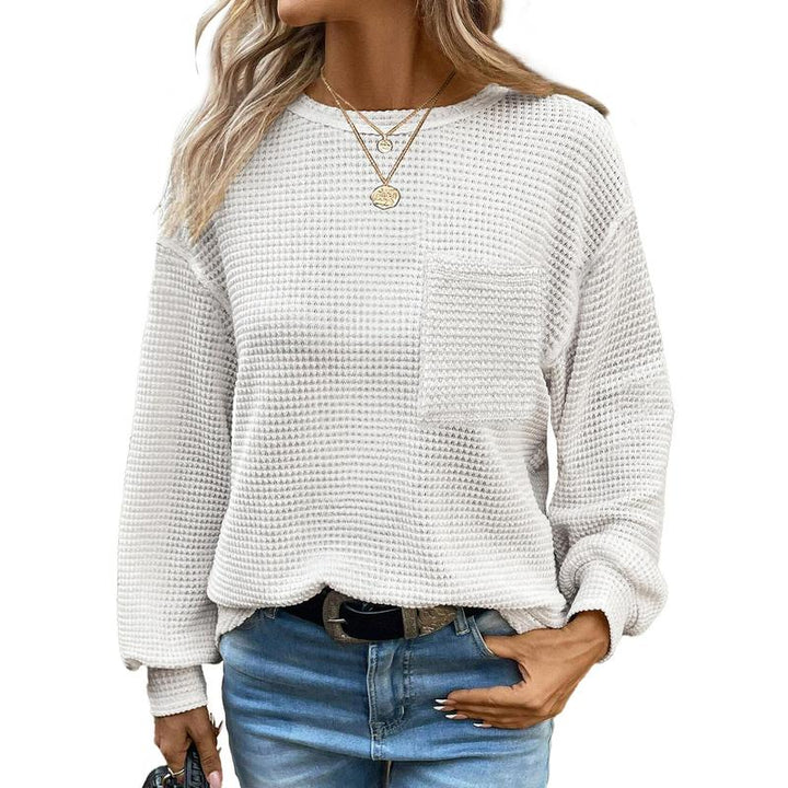 Liora | Blusa de Cuello Redondo Oversized de Manga Larga y Confortable