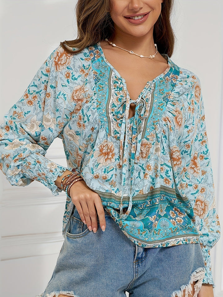 Jovie | Top Floral Campesino