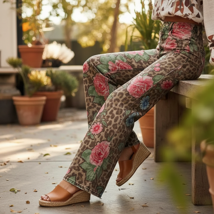 Lizy | Pantalones Vintage Boho de Ajuste Suave