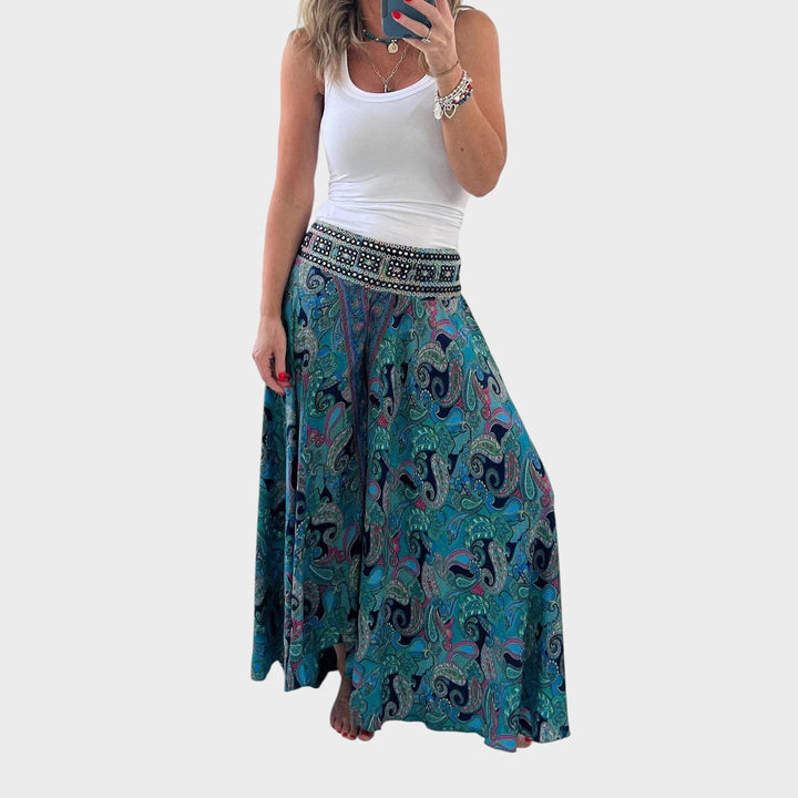 Jacinta | Pantalón Boho de Pierna Ancha
