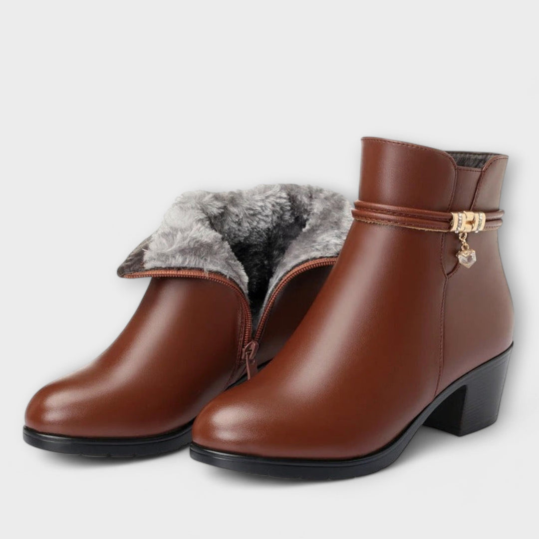 Armanda | Botinetas de Invierno con Cuero