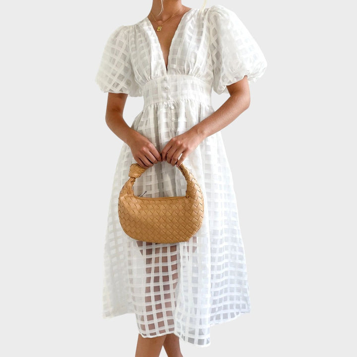 Julia | Vestido de Encaje con Mangas Campana
