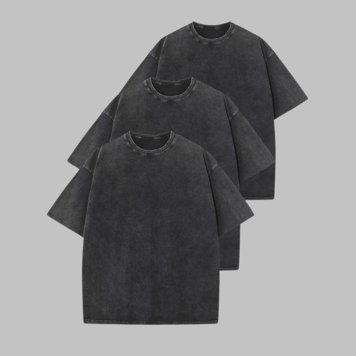 Afina | Camiseta Unisex de Cuello Redondo Oversized Lavada para Mujeres