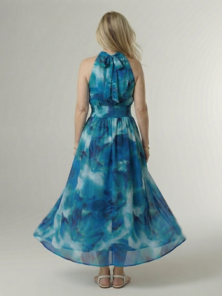 Giuliana | Vestido Midi Halter Fruncido