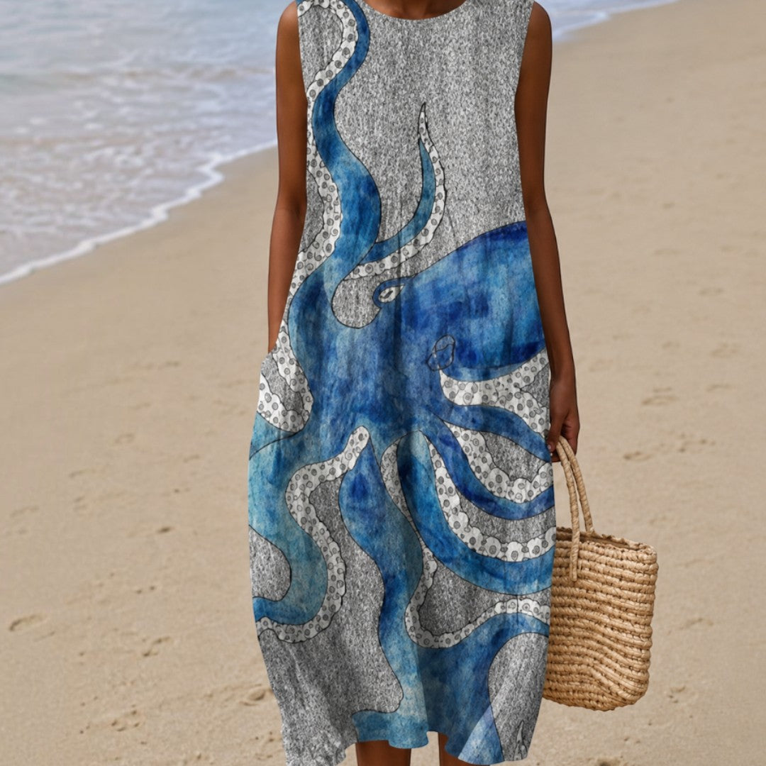 Caroline | Vestido Midi de Playa Impreso