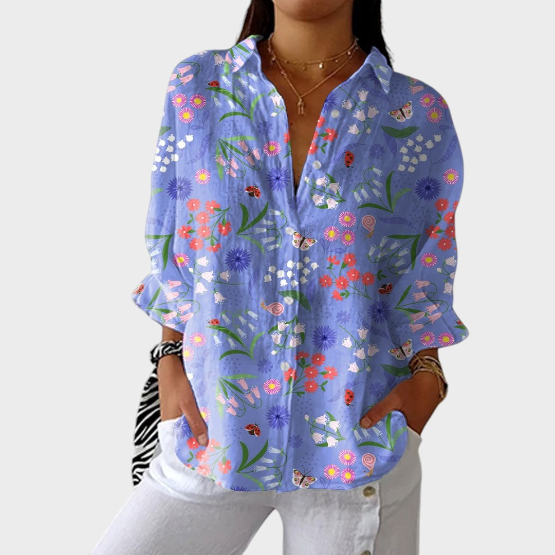 Dora | Blusa Camisera Estampada