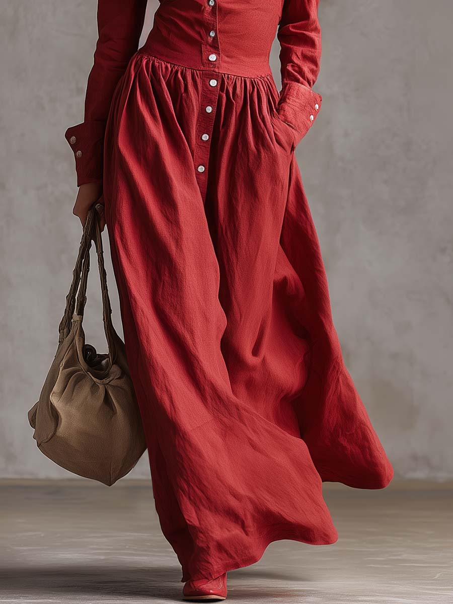 Priscila | Vestido Midi Camisero Clásico
