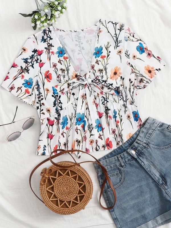 Top Flowy de Verano Casual Althea con Escote en V – Top Veraniego Elegante y Fresco